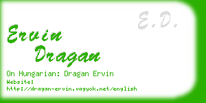 ervin dragan business card